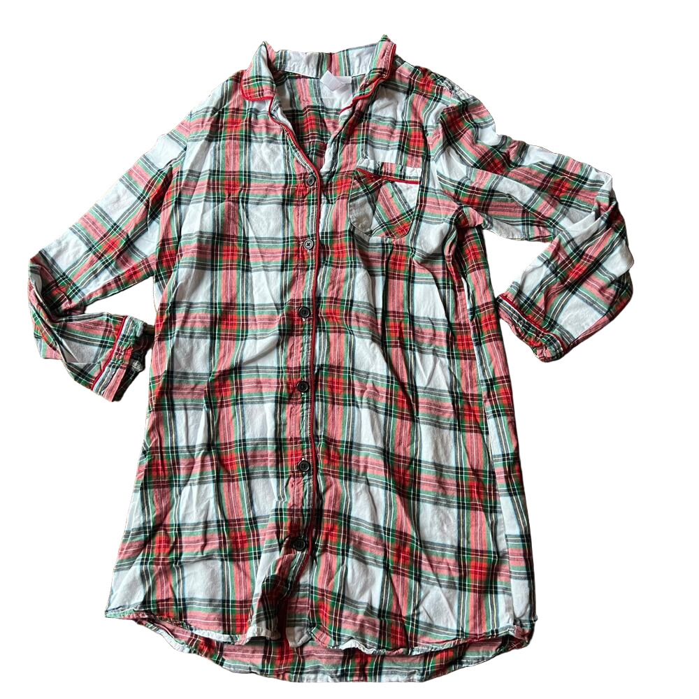 Wondershop at Target Plaid Christmas Holiday Nightgown Sleepshirt - M